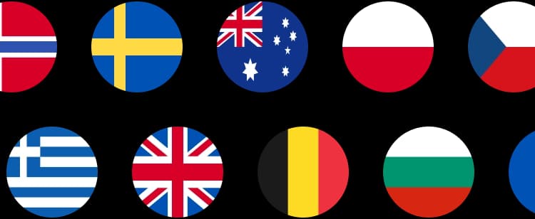 Server locations flags